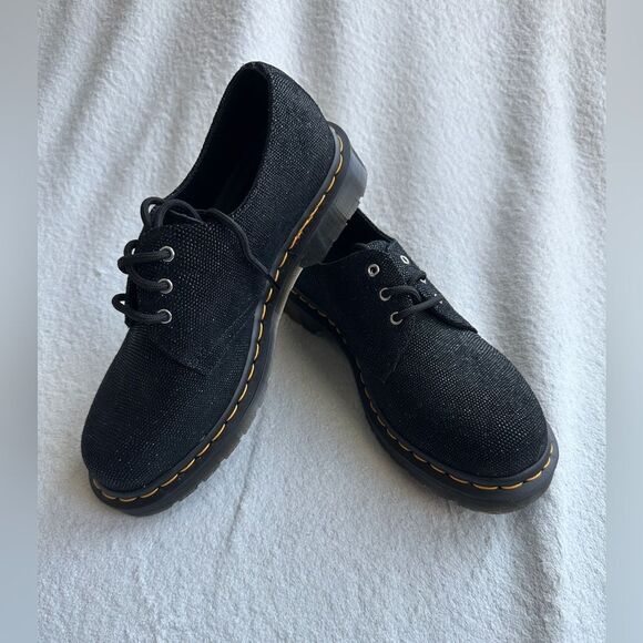 New Dr. Martens  1461 Glitter Ray Black women’s oxfords US Size 9 chunky‎ - Picture 3 of 12